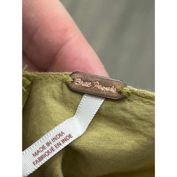 Free People Womens Green Sleeveless Margarita Embroidered Romper Jumpsuit Size 2 - Picture 6 of 9